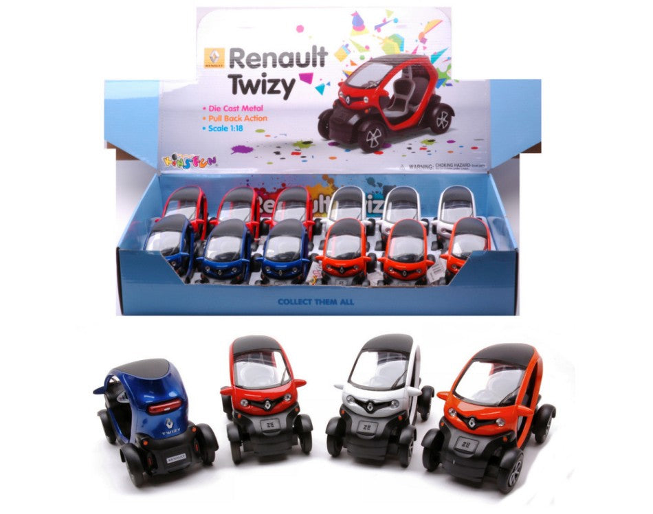 RENAULT TWIZY COL.ASS.cm 12 1:18 - Kinsmart - KT89180