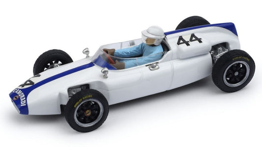 COOPER T53 N.44 BELGIUM GP 1961 MASTEN GREGORY W/PILOTE 1:43 - Brumm - BM0526CH