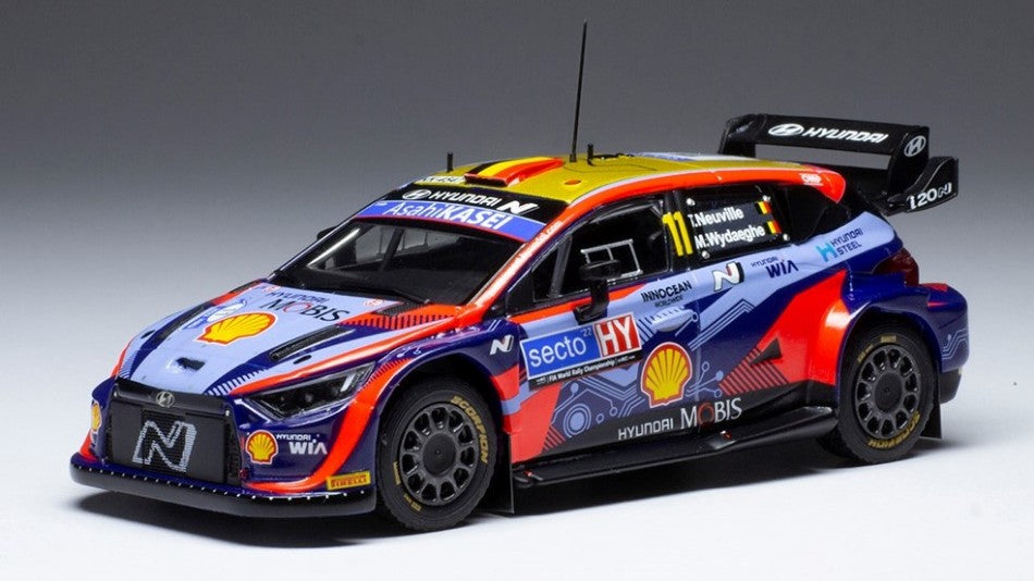HYUNDAI i20 N.11 FINLAND RALLY 2022 NEUVILLE/WYDAEGHE 1:43 - Ixo Model - RAM866