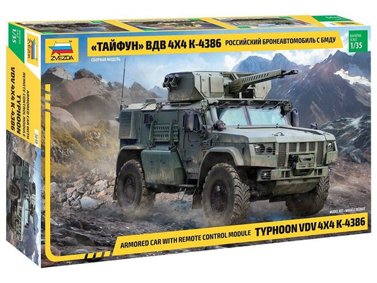 K-4386 TYPHOON RUSSIAN ARMOURED 4x4 CAR WITH REMOTE CONTROL MOD KIT 1:35 - Zvezda - Z3648