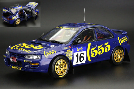 SUBARU IMPREZA 555 N.16 HONG KONG-BEJING RALLY 1995 LU NING JUN 1:18 - SunStar - SS5527