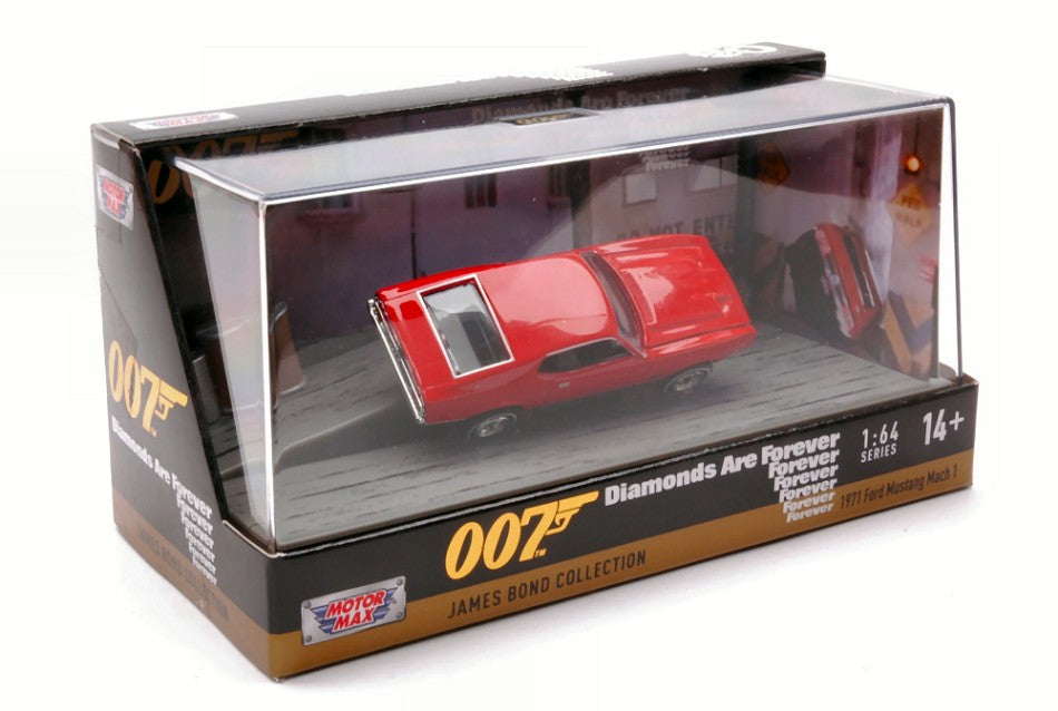 FORD MUSTANG MACH "JAMES BOND-DIAMONDS ARE FOREVER" 1971 RED 1:64 - MotorMax - MTM79824