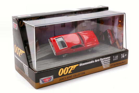FORD MUSTANG MACH "JAMES BOND-DIAMONDS ARE FOREVER" 1971 RED 1:64 - MotorMax - MTM79824
