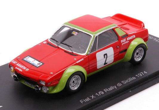 FIAT X 1/9 N.2 RALLY DI SICILIA 1974 G.PIANTA-B.SCABINI 1:43 - Spark Model - SI012