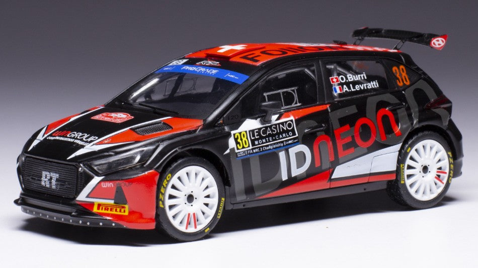 HYUNDAI i20 N WRC2 N.38 RALLY MONTE CARLO 2023 BURRI/LEVRATTI 1:43 - Ixo Model - RAM891
