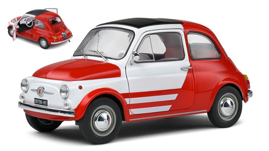 FIAT 500 ABARTH "ROBE DI KAPPA" 1965 WHITE/RED 1:18 - Solido - SL1801408