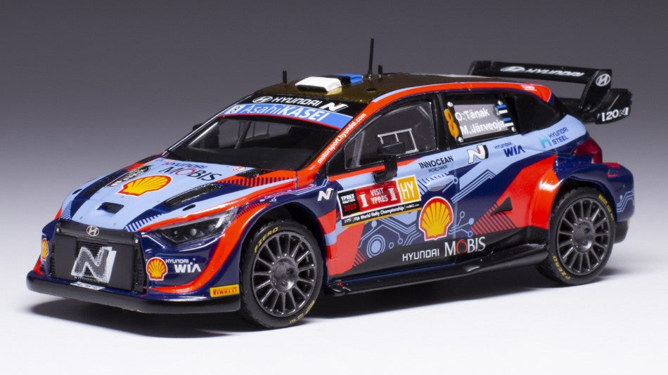 HYUNDAI i20 N WRC N.8 YPERN RALLY 2022 TANAK/JARVEOJA 1:43 - Ixo Model - RAM872