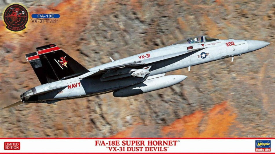 FA-18E SUPER HORNET VX-31 DUST DEVILS KIT 1:72 - Hasegawa - HA02424
