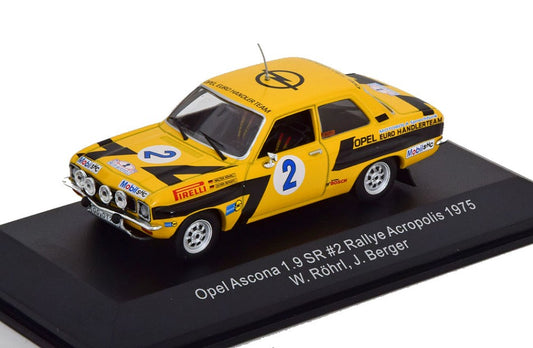 OPEL ASCONA 1.9 SR N.2 RALLY ACROPOLIS 1975 ROHRL-BERGER 1:43 - CMR Classic Model Replicars - WRC023