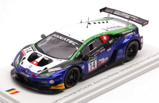 LAMBORGHINI HURACAN GT3 N.14 3rd CLASS 24 H SPA 2022 TUJULA-WHITE-LAPPAL - Spark Model - SB510