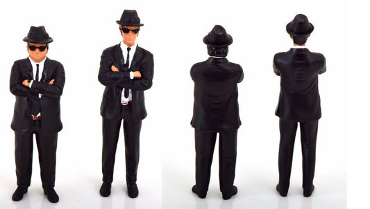 FIGURINE SET WITH 2 FIGURINES JAKE AND ELWOOD 1:18 - KK Scale - KKFIG009