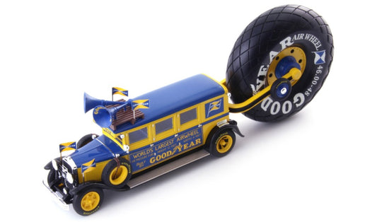 BUICK "GOODYEAR AIRWHEEL" PROMOTION BUS 1930 BLUE/YELLOW 1:43 - Autocult - ATC10012