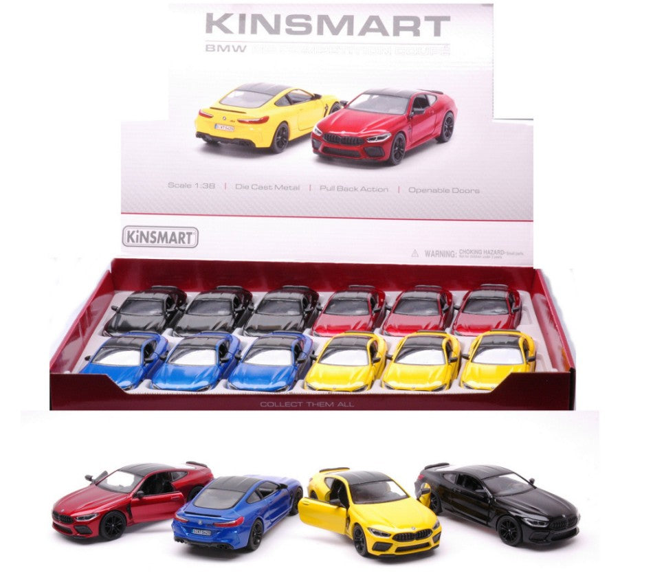 BMW M8 COMPETITION COUPE' COL.ASS. cm 12 (5425D) 1:38 - Kinsmart - KT89541