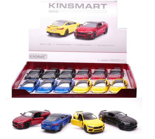 BMW M8 COMPETITION COUPE' COL.ASS. cm 12 (5425D) 1:38 - Kinsmart - KT89541