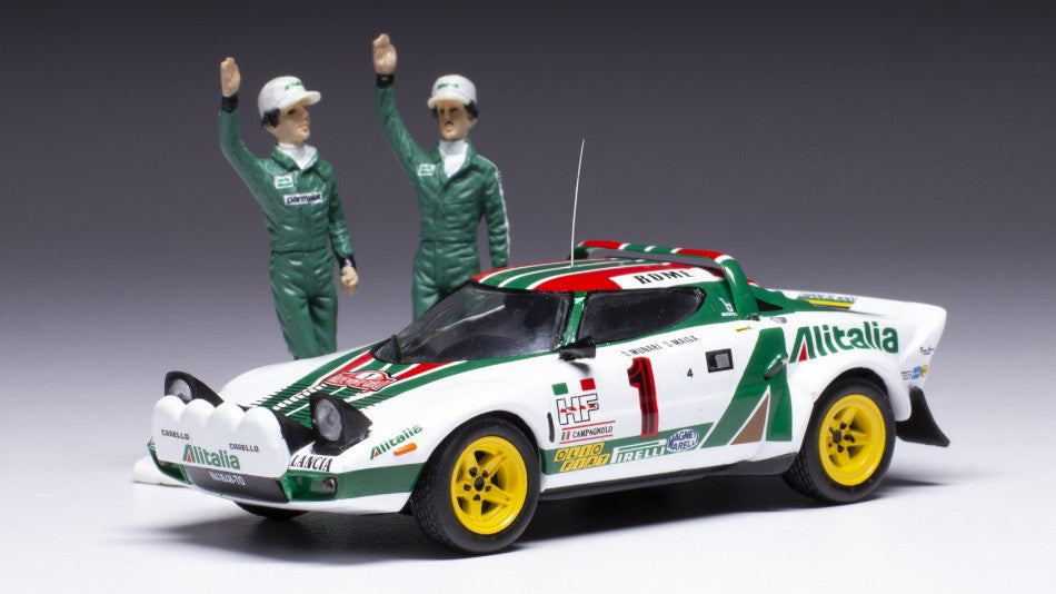 LANCIA STRATOS HF N.1 WINN.RALLY MONTE C.1977 W/FIG.MUNARI/MAIGA 1:43 - Ixo Model - SPRM001-77