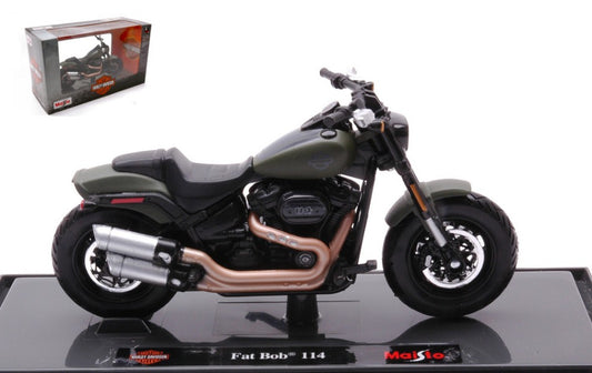 HARLEY DAVIDSON FAT BOB 114 OLIVE MATT 1:18 - Maisto - MI21854