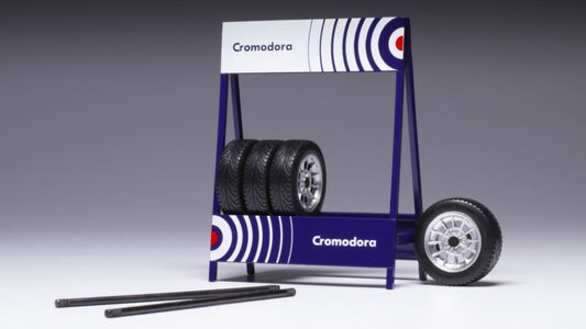 SET 4 WHEELS CROMODORA SILVER 1:18 - Ixo Model - 18SET021