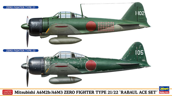 MITSUBISHI A6M2b/A6m3 ZERO FIGHTER, 2 KIT 1:72 – Triple Crown ModelStore