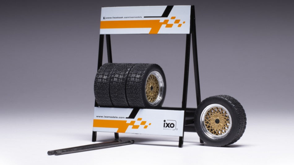 SET 4 WHEELS LADA VFTS MET.GREY 1:18 - Ixo Model - 18SET024