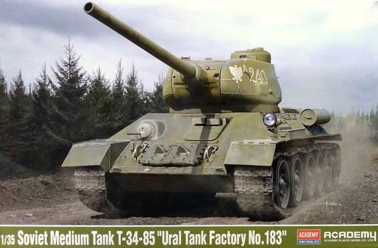 SOVIET MEDIUM TANK T-34-85 "URAL TANK FACTORY No.183"  KIT 1:35 - Academy - ACD13554