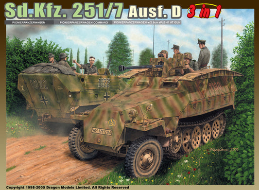 SD.KFZ 251/7 AUSF.D (3 IN 1) KIT 1:35 - Dragon - D6223