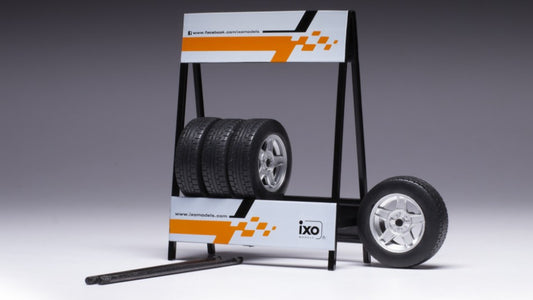 SET 4 WHEELS LADA VFTS MET.GREY 1:18 - Ixo Model - 18SET023
