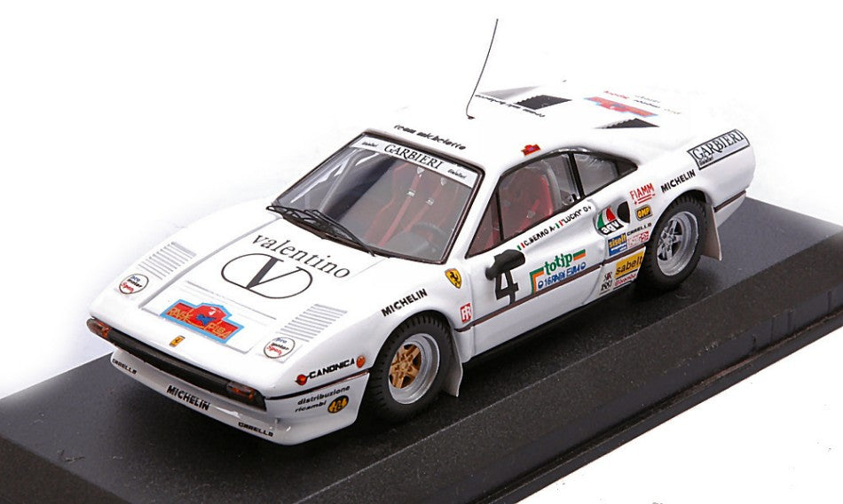 FERRARI 308 GTB N.4 RALLY ELBA 1984 "LUCKY"-BERRO 1:43 - Best Model - BT9846