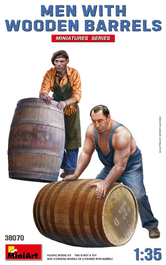 MEN WITH WOODEN BARRELS KIT 1:35 - Miniart - MIN38070