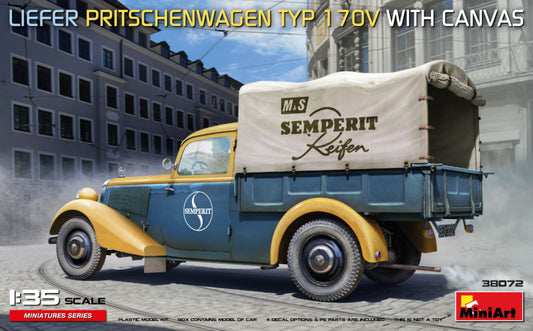 LIEFER PRITSCHENWAGEN TYP 170V WITH CANVAS  KIT 1:35 - Miniart - MIN38072