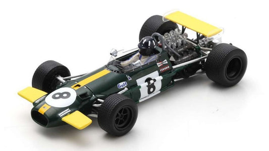 BRABHAM BT26A GRAHAM HILL 1969 N.8 PRACTICE BRITISH GP 1:43 - Spark Model - S8319