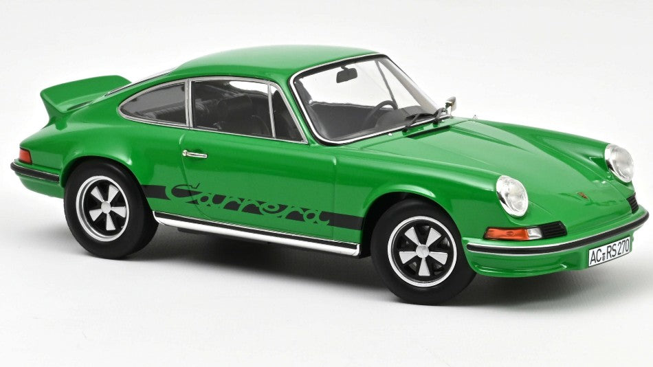 PORSCHE 911 RS 1973 GREEN WITH BLACK DECO 1:18 - Norev - NV187680