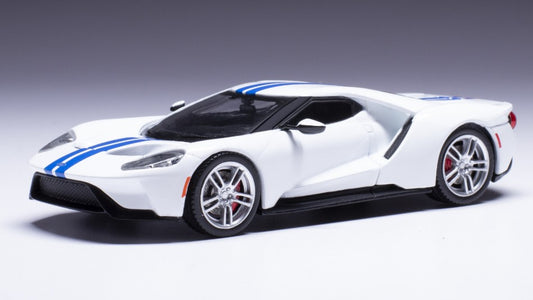 FORD GT HELLCAT 2017 WHITE/BLUE 1:43 - Ixo Model - CLC536