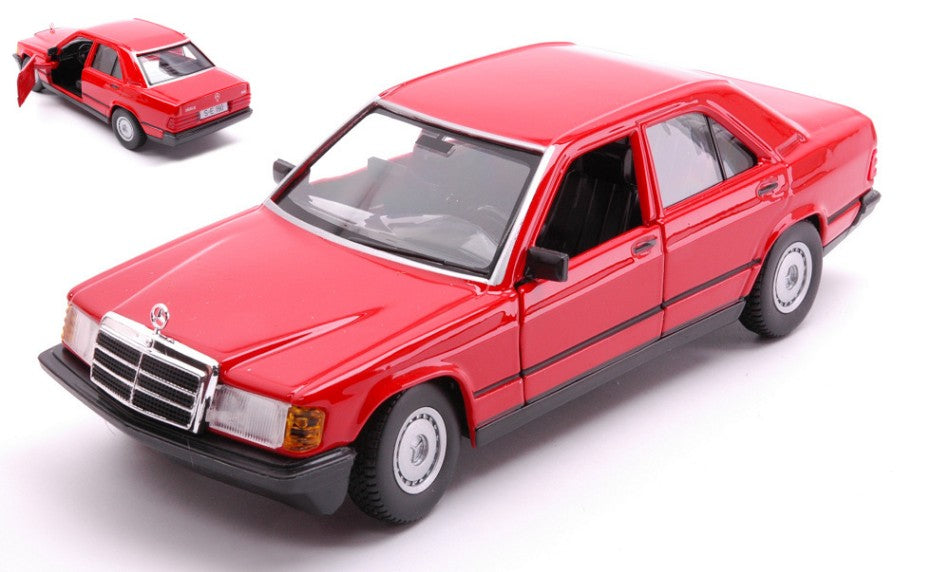 MERCEDES 190E 1987 RED 1:24 - Burago - BU21103R