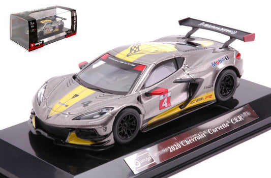 CHEVROLET CORVETTE C8R N.4 2020 GREY 1:43 - Burago - BU38312
