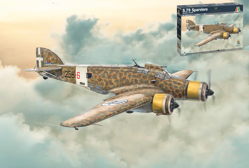 S.79 SPARVIERO BOMBER VERSION KIT 1:72 - Italeri - IT1412