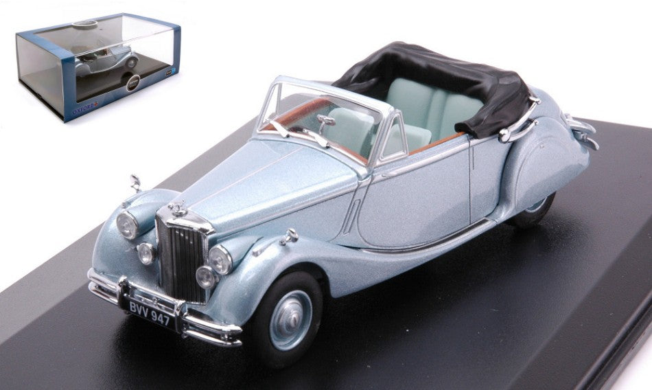 JAGUAR MKV DHC OPEN METALLIC LIGHT BLUE 1:43 - Oxford - OXF43JAG5001