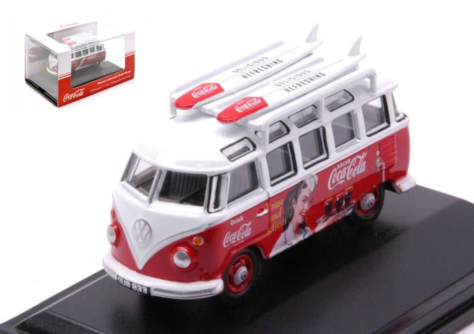 VW T1 BUS AND SURFBOARDS COCA COLA 1:76 - Oxford - OXF76VWS008CC