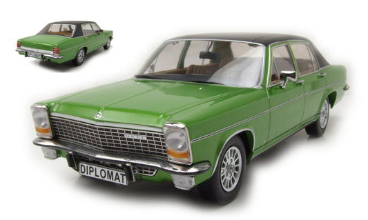 OPEL DIPLOMAT B 1972 MET.GREEN/MATT BLACK 1:18 - ModelCarGroup - MCG18337