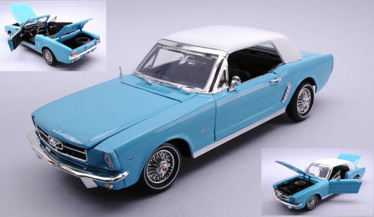FORD MUSTANG HARD TOP "JAMES BOND THUNDEBALL" BLUE/WHITE 1:18 - MotorMax - MTM79834