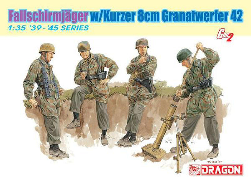 FALLSCHIRMJAGER W/KURZER 8cm GRANATWERFER 42 KIT 1:35 - Dragon - D6373
