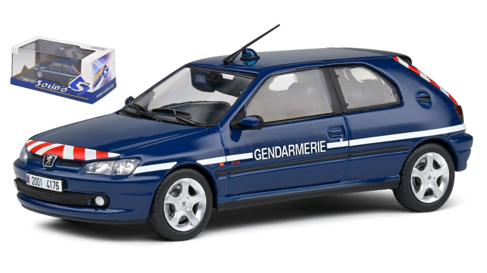 PEUGEOT 306 S16 GENDARMERIE 1998 BLUE 1:43 - Solido - SL4311407