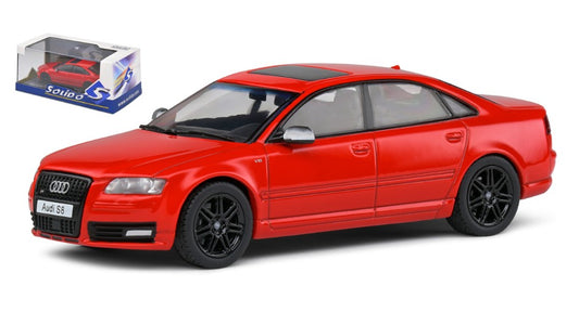 AUDI S8 D3 2010 RED W/BLACK LINE 1:43 - Solido - SL4313304