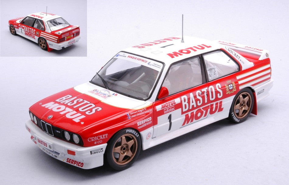 BMW E30 M3 N.1 RALLY TOUR DE CORSE 1988 BEGUIN/LENNE 1:24 - Ixo Model - 24RAL029A