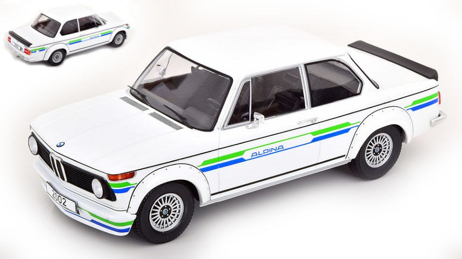 BMW 2002 ALPINA 1973 WHITE/DECORATED 1:18 - ModelCarGroup - MCG18409