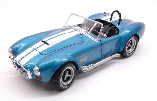 AC COBRA 427 MKII 1965 METALLIC BLUE W/WHITE STRIPES 1:18 - Solido - SL1850017