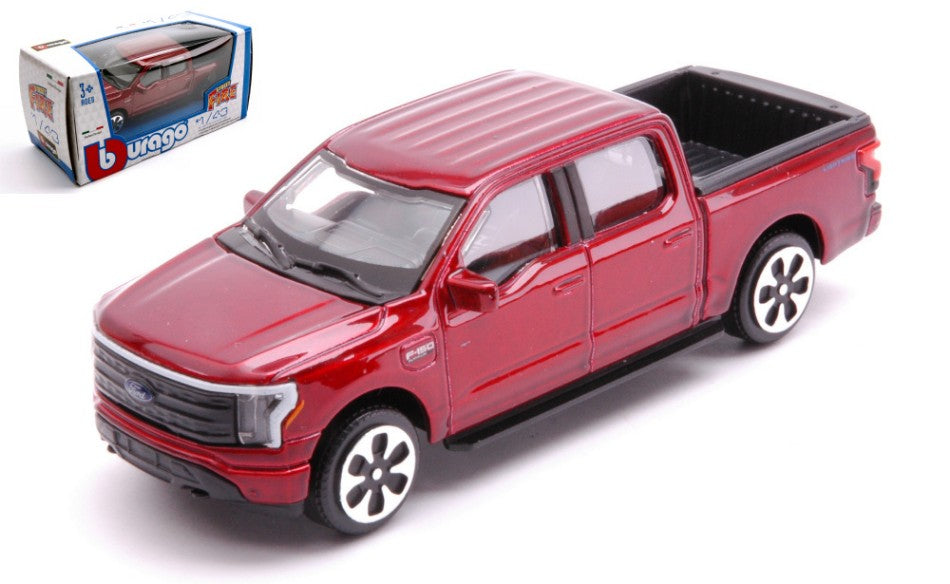 FORD F-150 LIGHTNING 2022 MET.RED 1:43 - Burago - BU30467B