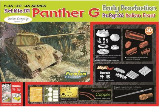 SD.KFZ.171 PANTHER G EARLY PROD.Pz.Rgt.26 ITALIAN FRONT KIT 1:35 - Dragon - D6622