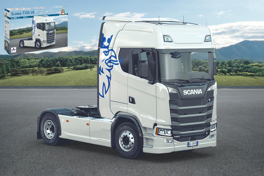 SCANIA S770 V8 WHITE CAB KIT 1:24 - Italeri - IT3965