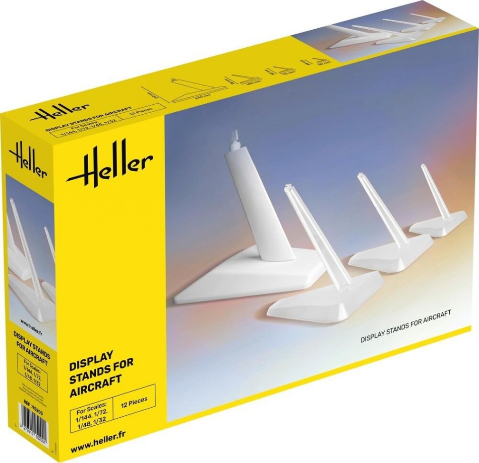 DISPLAY STANDS FOR AIRCRAFT (CAN BE USED FOR SCALE 1:144-1:72-1:48-1:32) - Heller - HL95200