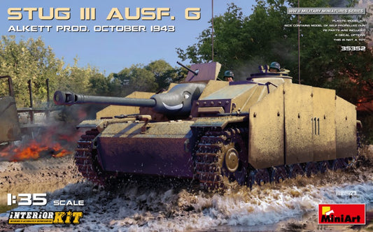 STUG III AUSF. G OCTOBER 1943 ALKETT KIT 1:35 - Miniart - MIN35352